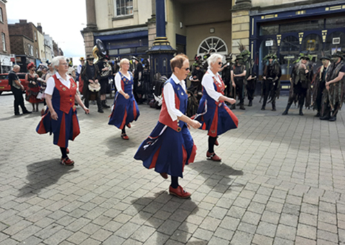 dancing in the street in Stourbridge