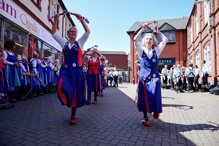 Taking our turn to dance with two other morris sides