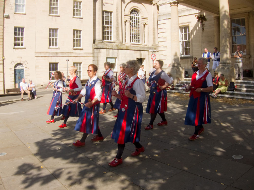dancing outside the subscription rooms in Stroud