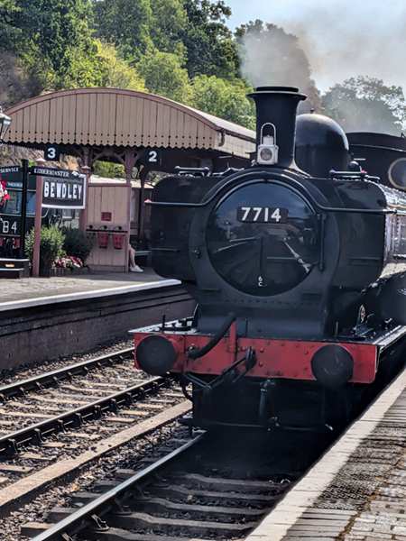 Pannier engine pulling our train.